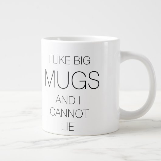 私は大きなマグカップが好き…嘘をつかない ジャンボコーヒーマグカップ (右)