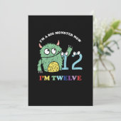 私は大きなモンスター今12歳の誕生日パーティギフト 招待状 (スタンド正面)