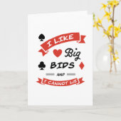 私は大きな入札が好きで、私は嘘をつくことができない – 契約ブリッジ カード (黄色い花)