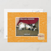 私は大きな怖いモンスター ポストカード (正面/裏面)