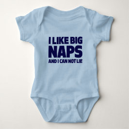 私は大きな昼寝が好きで嘘ができない ベビーボディスーツ