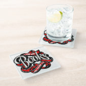 私は大きな書道が好きだ ガラスコースター (アングル)