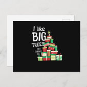私は大きな木が好きで、クリスマスツリーは倒せない シーズンポストカード (正面/裏面)