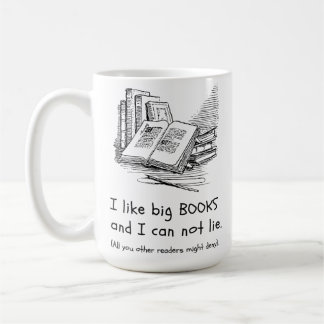 私は大きな本が好きです | Writer Mug |リーダーマグ  コーヒーマグカップ
