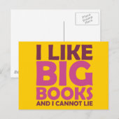 私は大きな本が好きで嘘がつけない ポストカード (正面/裏面)