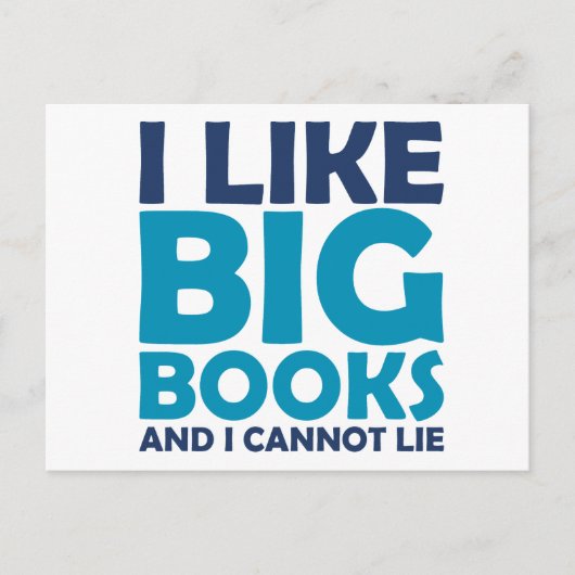 私は大きな本が好きで嘘がつけない ポストカード (正面)