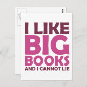 私は大きな本が好きで嘘がつけない ポストカード (正面/裏面)
