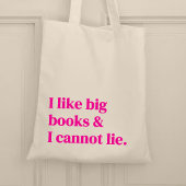 私は大きな本が好きで嘘をつけない トートバッグ