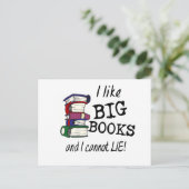 私は大きな本が好きで嘘をつけない! ポストカード (スタンド正面)