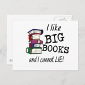 私は大きな本が好きで嘘をつけない! ポストカード (正面/裏面)