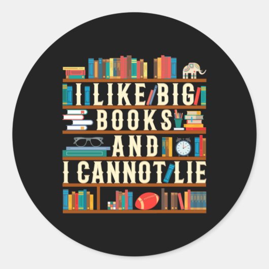 私は大きな本が好きで嘘をつけない ラウンドシール (正面)