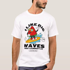 私は大きな波が好きで嘘をつけない Tシャツ