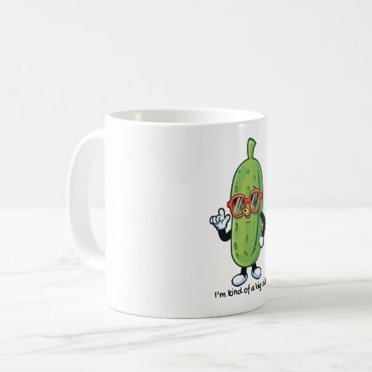 私は大きな病気のようなものだ |サングラスを着たピクルス コーヒーマグカップ (正面左)