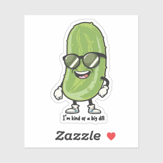 私は大きな病気のようなものだ |サングラスを着たピクルス シール (シート)