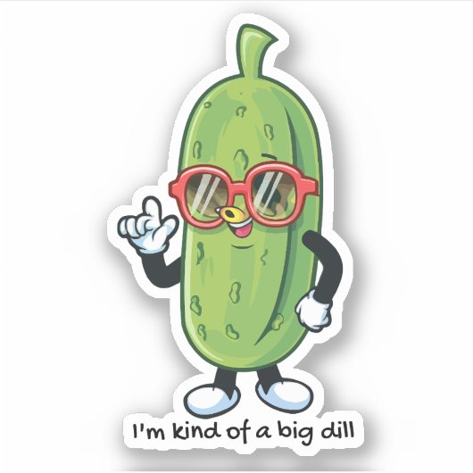 私は大きな病気のようなものだ |サングラスを着たピクルス シール (正面)