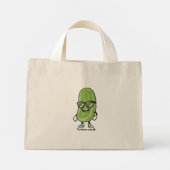 私は大きな病気のようなものだ |サングラスを着たピクルス ミニトートバッグ (裏面)