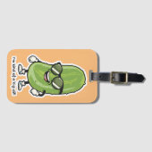 私は大きな病気のようなものだ |サングラスを着たピクルス ラゲッジタグ (正面横)