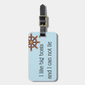 私は大きな船が好きでクルーズは嘘が出来ない ラゲッジタグ (正面縦)