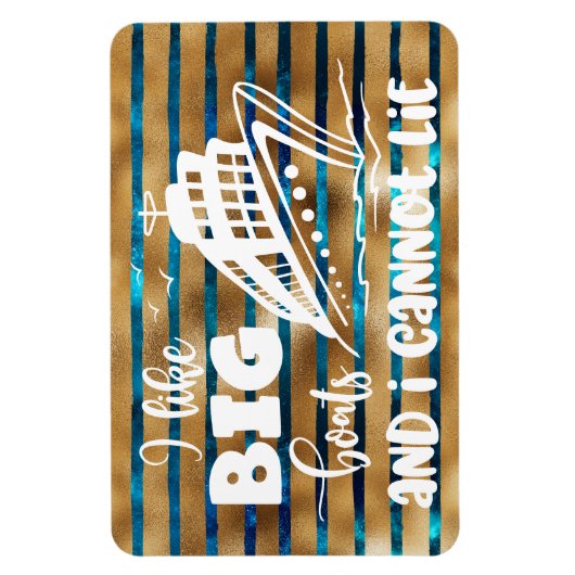 私は大きな船が好きでクルーズドアが横になれない マグネット (縦)