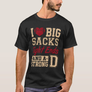 私は大きな袋のタイトな端と強いDおもしろい Fが大好き Tシャツ