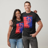 私は大きな袋のタイトな端と強いDアメリカFlaが大好き Tシャツ (ユニセックス)