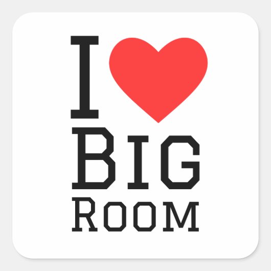 私は大きな部屋が大好きだ スクエアシール (正面)