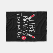 私は大きな静脈が好き&;私はナースCo嘘おもしろいをつかない フリースブランケット (正面(横))