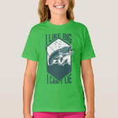 私は大きな魚が好きで、パイク噛みたくて嘘をつけない Tシャツ (正面)