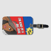 私は大きな黒い女性の荷札のようなものだ ラゲッジタグ (正面横)