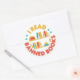 私は大き読なステッカーの本を禁止した ラウンドシール