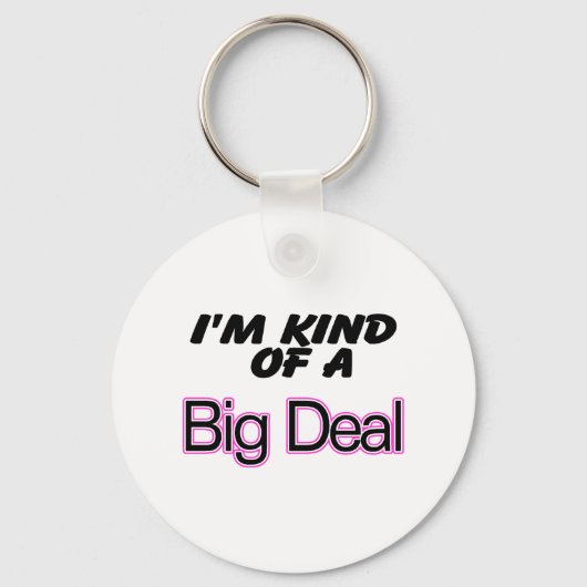 私は大したことがある（ピンク） キーホルダー (正面)