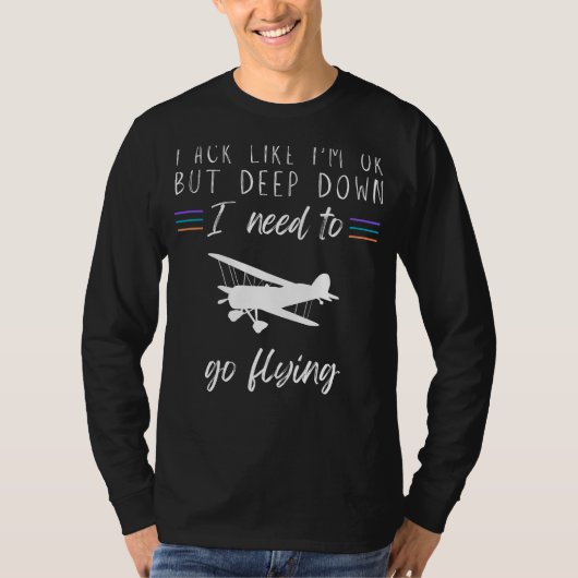 私は大丈夫そうに見えるけど実は飛ばないとダメなんです Tシャツ (正面)