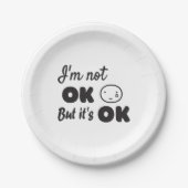 私は大丈夫ではないが、それは良い招待である ペーパープレート (正面)