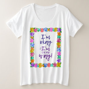 私は大丈夫で私はJoyce Meyerに行く プラスサイズTシャツ
