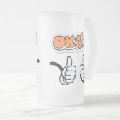 私は大丈夫マグ フロストグラスビールジョッキ (正面右)