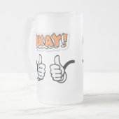 私は大丈夫マグ フロストグラスビールジョッキ (正面左)