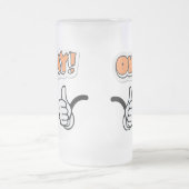 私は大丈夫マグ フロストグラスビールジョッキ (中央)