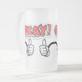 私は大丈夫マグ フロストグラスビールジョッキ (正面左)