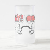 私は大丈夫マグ フロストグラスビールジョッキ (中央)