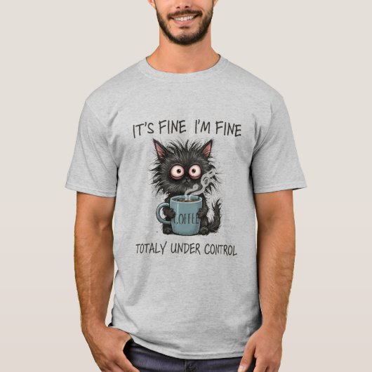 私は大丈夫 これでいい すべてうまくいっている Tシャツ (正面)