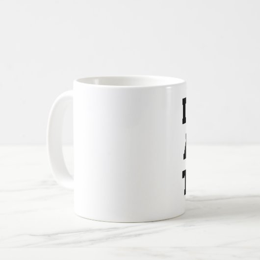 私は大人の今日のおもしろマグカップできません コーヒーマグカップ (正面左)