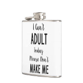 私は大人の今日-おもしろいな引用文、ユーモアできません フラスク (左)
