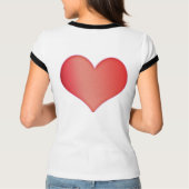 私は大好き | 黒独身のの小犬Tシャツ Tシャツ (裏面)