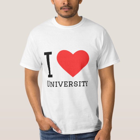 私は大学が大好きだ Tシャツ (正面)