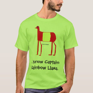 私は大尉のラマを知っていますRainbow Tシャツ