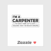 私は大工おもしろい諺引用文ギフトアイディア シール (シート)