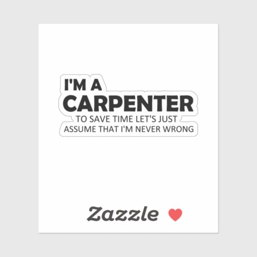 私は大工おもしろい諺引用文ギフトアイディア シール (シート)