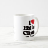 私は大統領のためのヒラリー・クリントンを愛します コーヒーマグカップ (正面右)