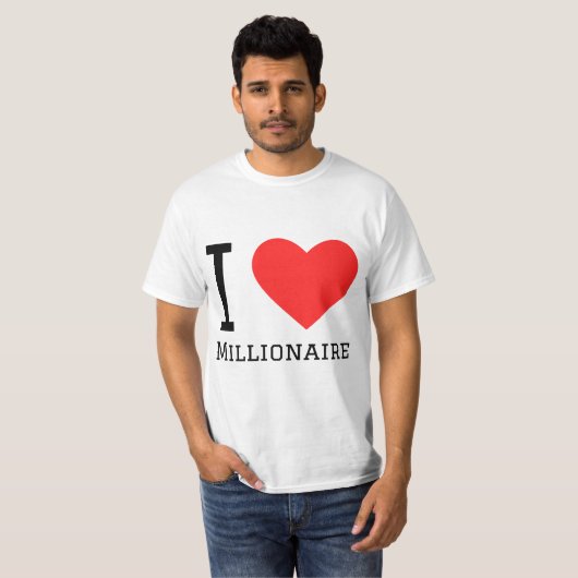 私は大金持ちが好き Tシャツ (正面フル)