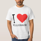 私は大金持ちが好き Tシャツ (正面)